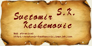 Svetomir Keskenović vizit kartica